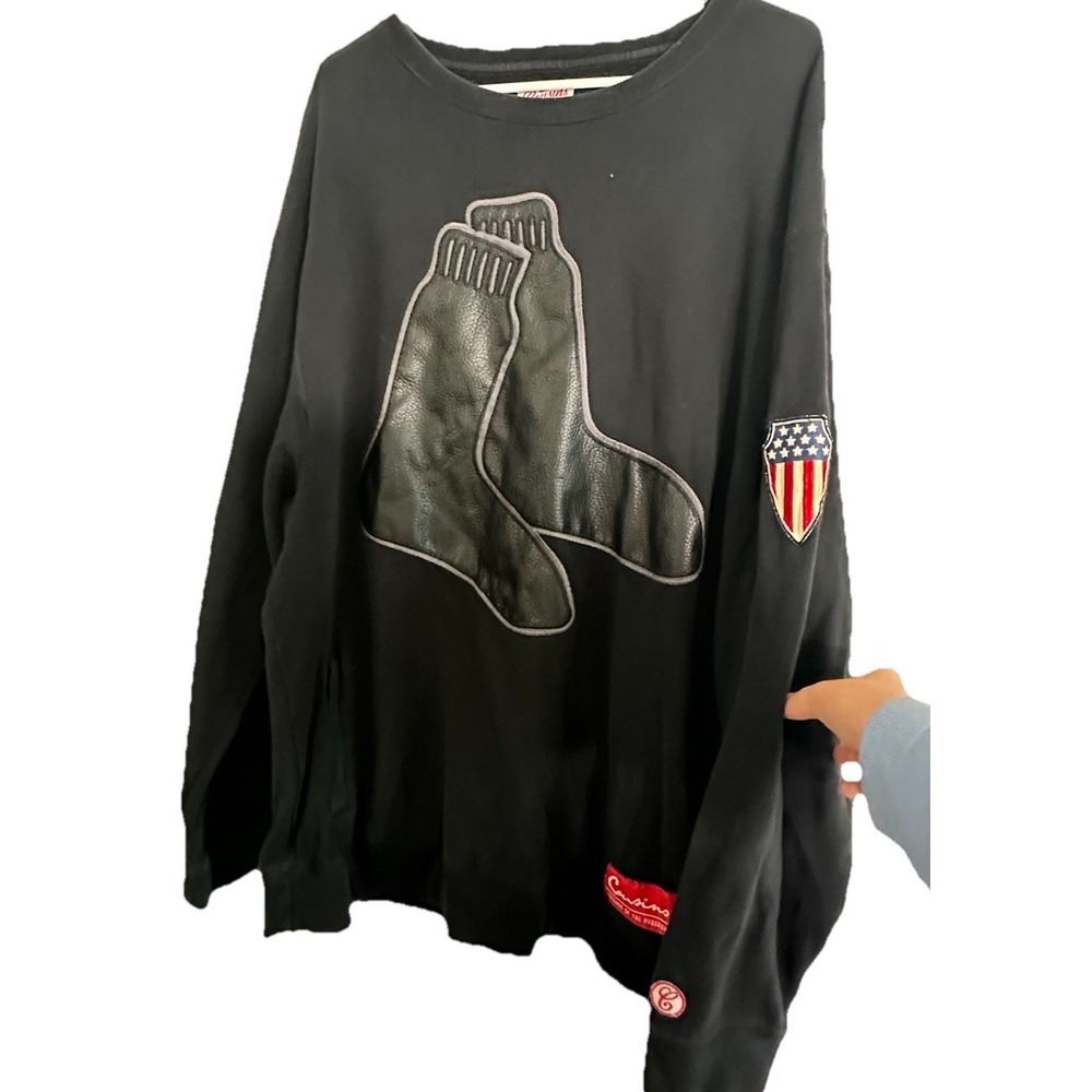 Vtg Cousins Black Sox Shoeless Joe Jackson 19 Sweatshirt Black 3XL Heavyweight